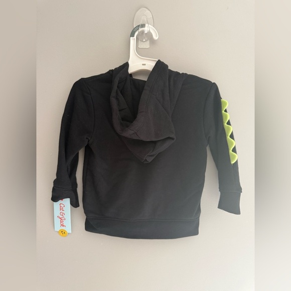 Cat & Jack Glow In The Dark Dinosaur Jacket Boys SZ 18M Black Full Zip Hooded - Picture 6 of 6